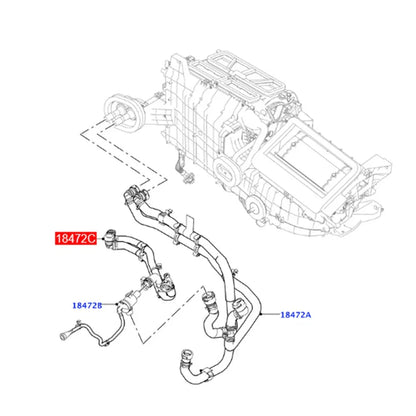 Engine Heater Water Hose for Land Rover Range Rover Velar, Jaguar F-Pace (2018-2023)