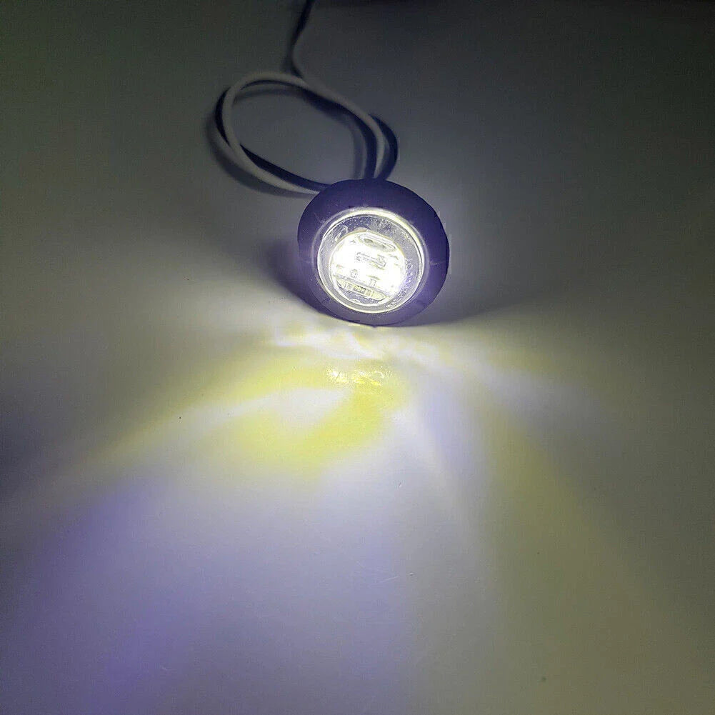 12V 3/4" Round LED Marker Light for Car Truck SUV