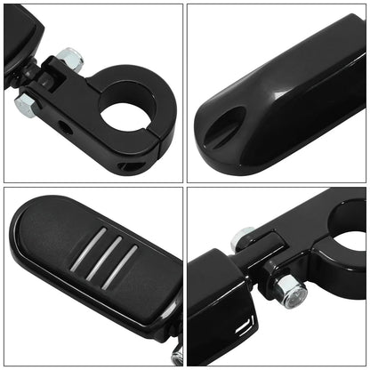 1.25" Black Pegstreamliner Highway Engine Guard Footpegs for Harley