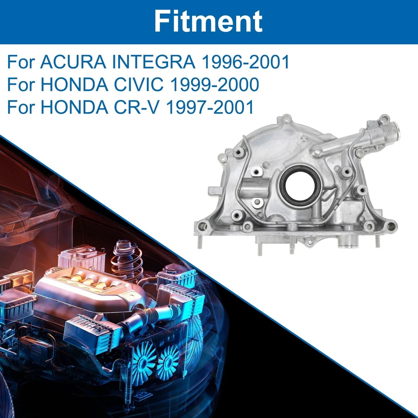 Engine Oil Pump for Acura Integra 1996-2001 (2 x Pressure Pumps)