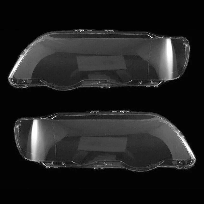 Car Headlight Lens Cover for BMW X5 E53 (2000-2003) - 1 Pair Clear