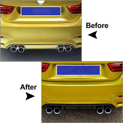 89mm Y Shape Double Exit Exhaust Muffler Tip for Universal Car