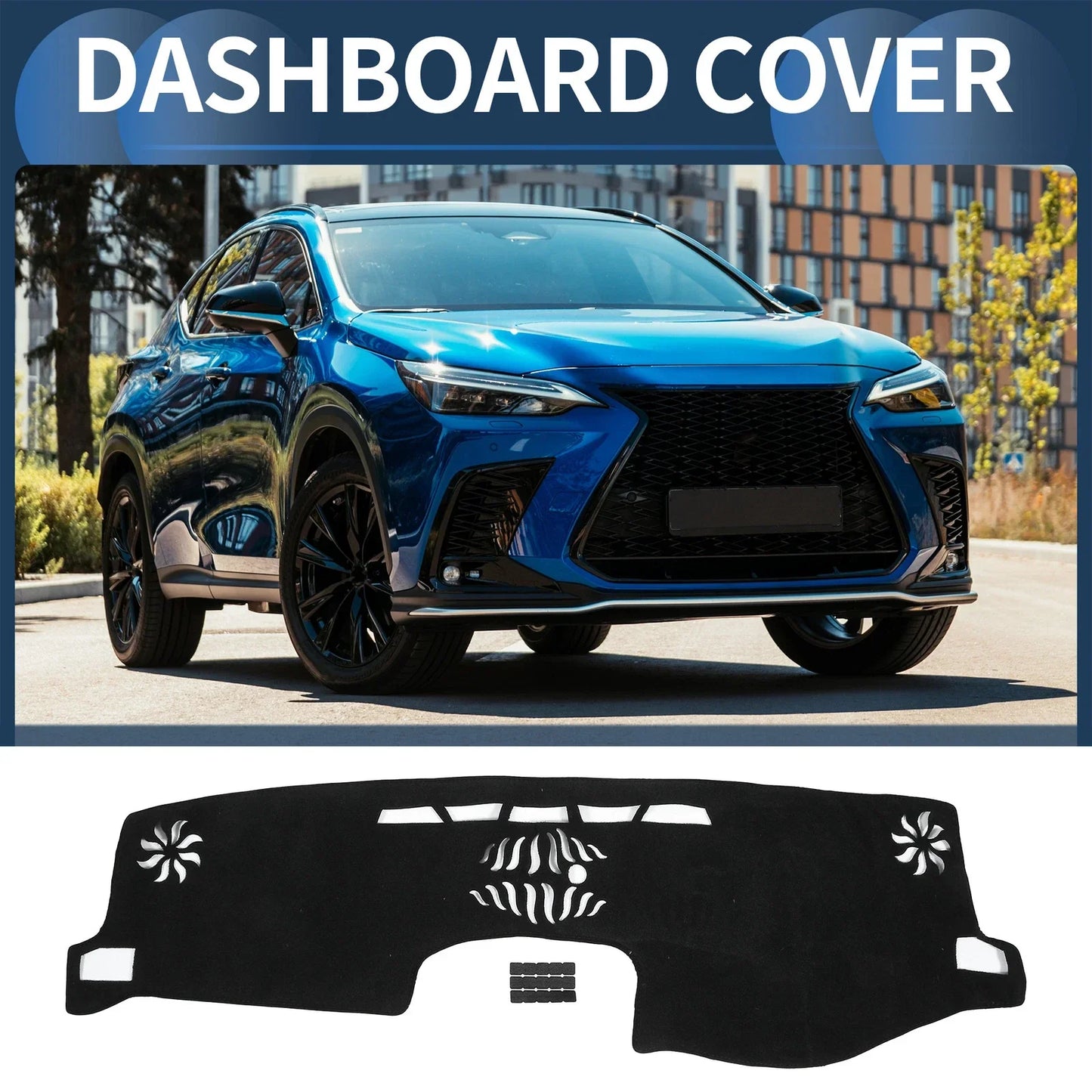 Dashboard Cover Mat for Lexus NX First Generation (2014-2021) Black Set