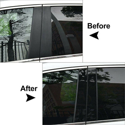 4 Pcs Door Trim Pillar Posts Black Covers for VW Jetta (2012-2018)