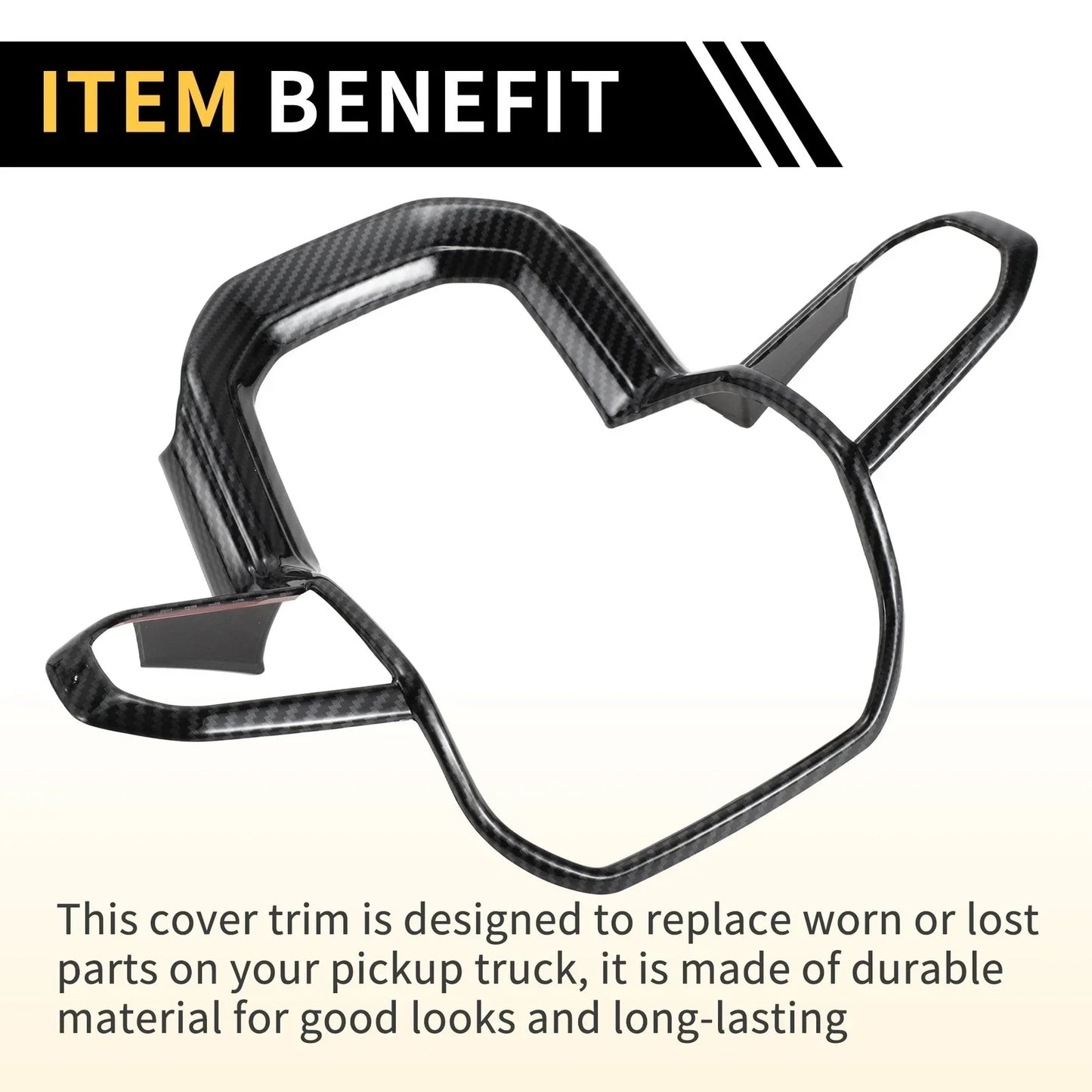 Steering Wheel Cover Trim for Chevy Colorado (2023-2024) Carbon Fiber Pattern