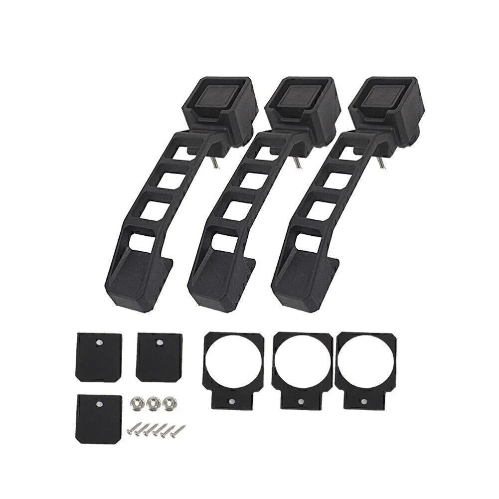 3 x Exterior Outer Door Handles for Jeep Wrangler JK JKU (2007-2017) Black