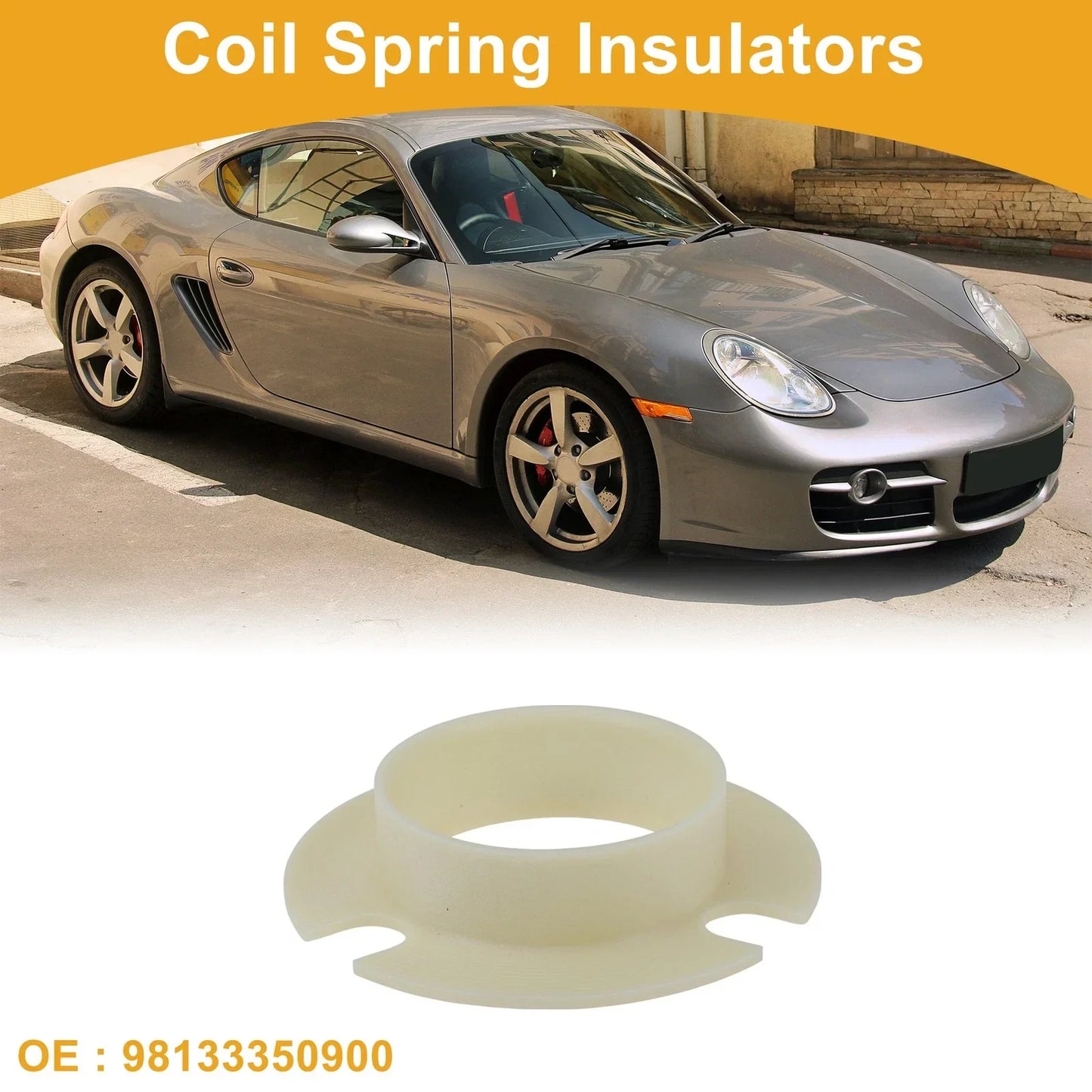 Coil Spring Insulators for Porsche Boxster (981-2004) - Durable Plastic 1 Pc