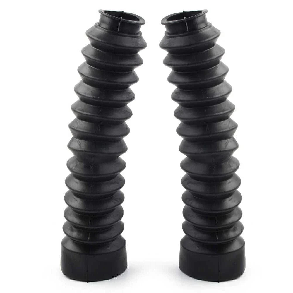 Rubber Front Fork Dust Cover Boots for Motorcycle Universal Black