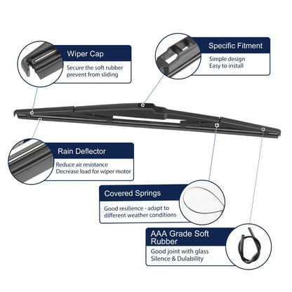 Rear Windshield Wiper Blade for Hyundai Santa Fe (2006-2012)