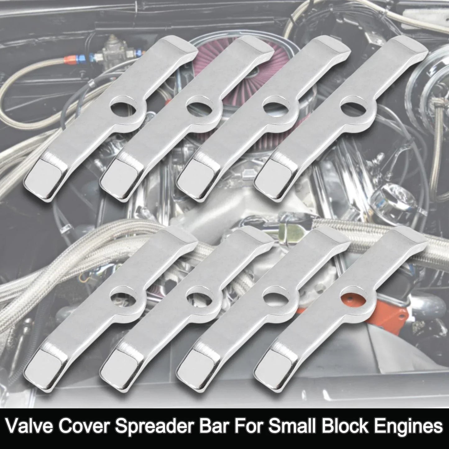3" Valve Cover Spreader Bar Hold Down Tabs for Chevy 283 305 327 Engines