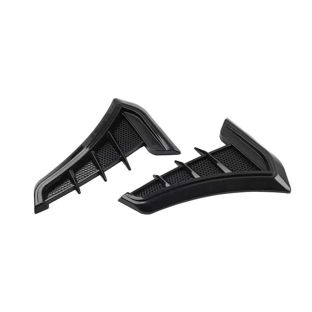 Black Fender Hood Air Flow Intake Trim for Car Side Ventilation Decals