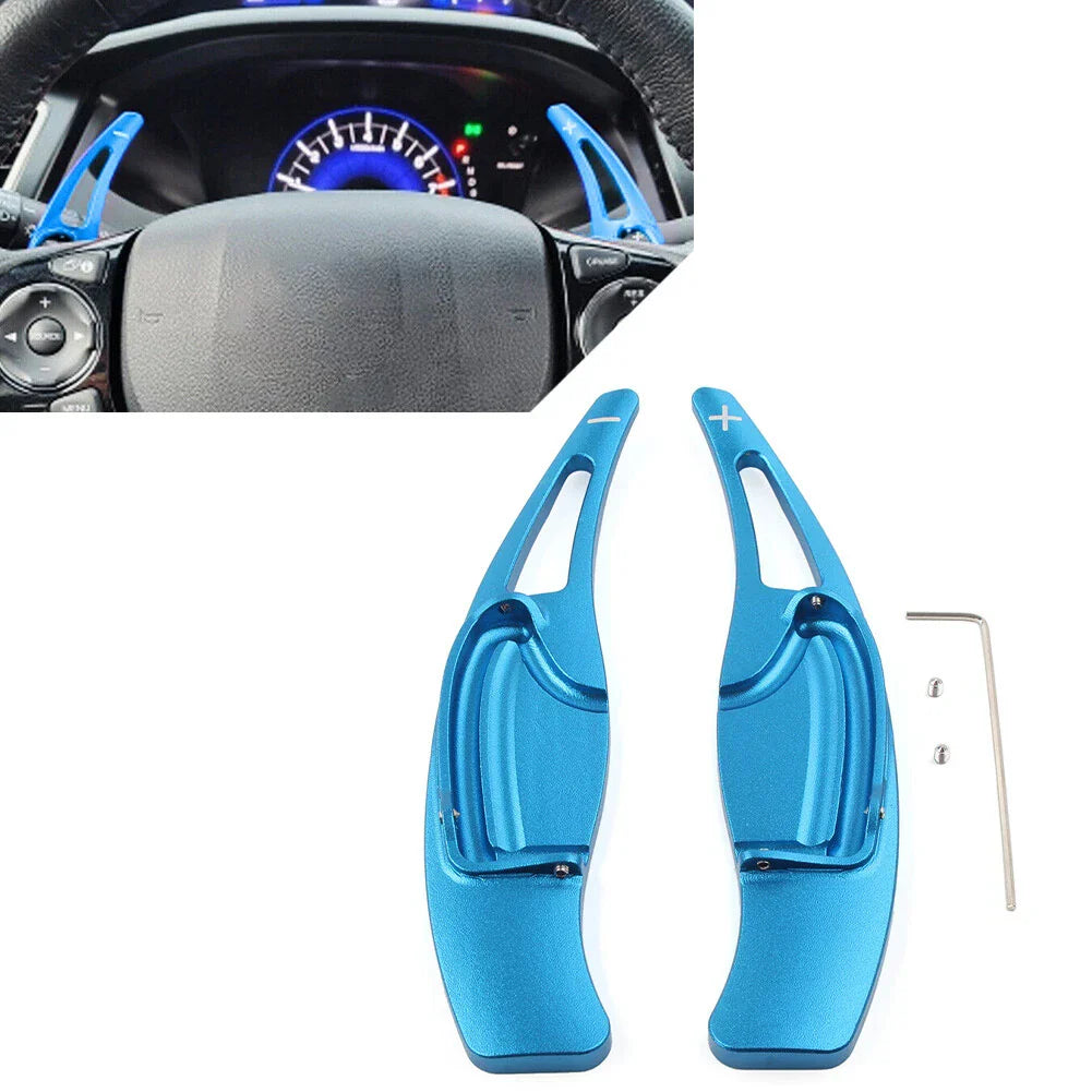 Steering Wheel Shift Paddle Shifter Extension for Honda Civic 2012-2015 Blue