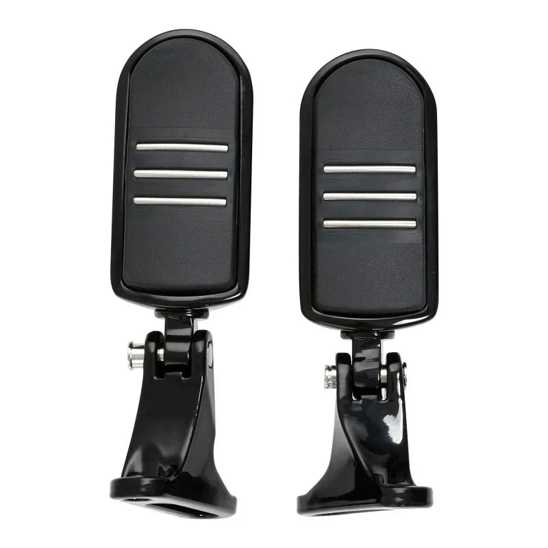 Black Rear Passenger Footpeg Mini Mount for Harley Street Glide (1993-2025)