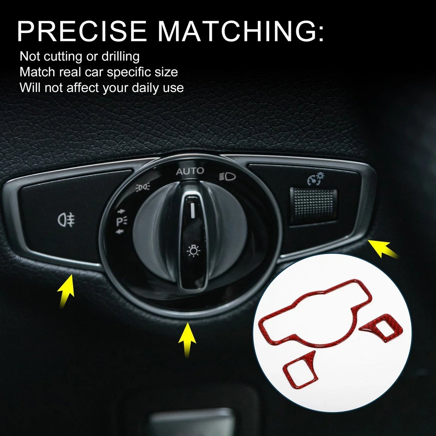 Headlight Switch Covers for Mercedes-Benz A B C E G Class CLA Type-C