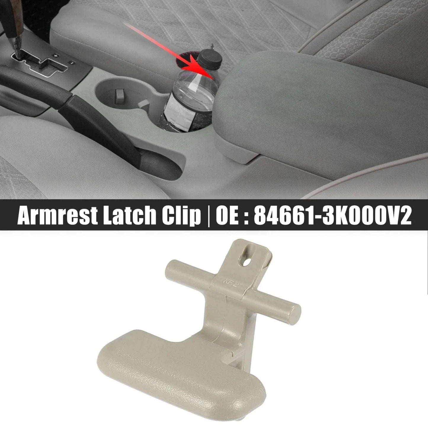 Upper Center Console Armrest Latch Clip for Hyundai Sonata (2009-2010) Beige