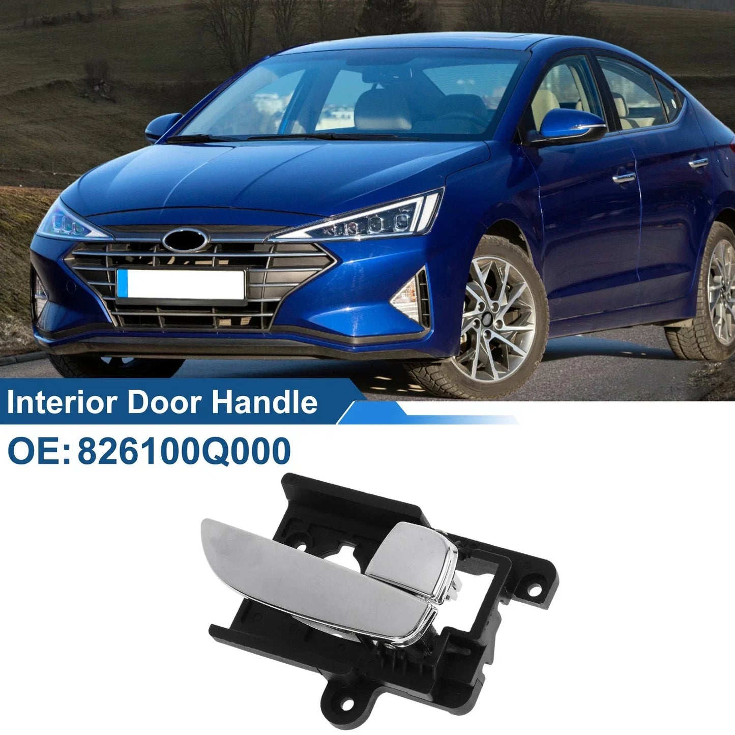 Front Driver Side Interior Door Handle for Hyundai Elantra (2011-2016)