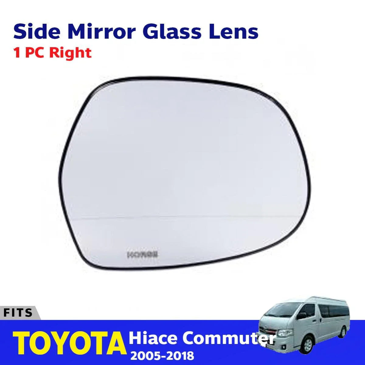 Side Door Mirror Glass Lens Right Fits Toyota Ventury Commuter Van 2005-18 D06