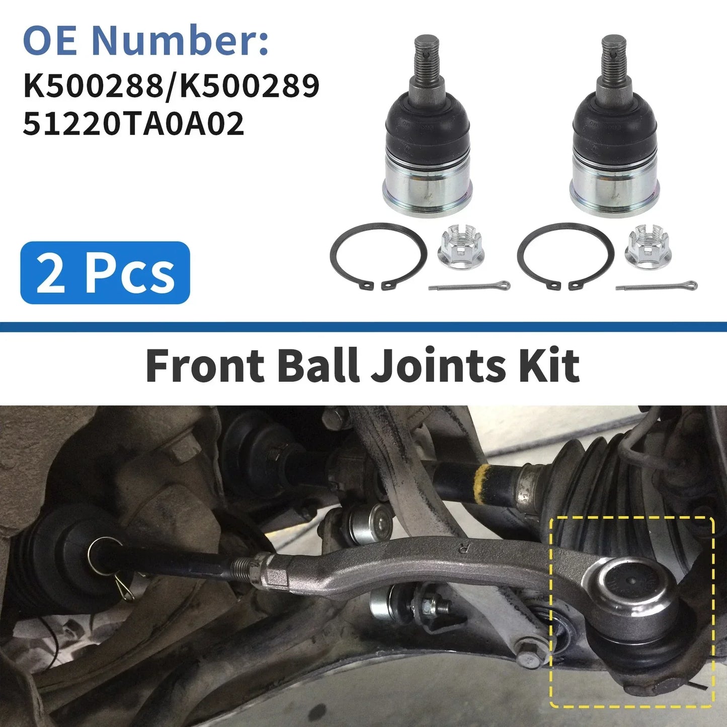 2 x Front Lower Ball Joints for Honda Acura (2008-2012)