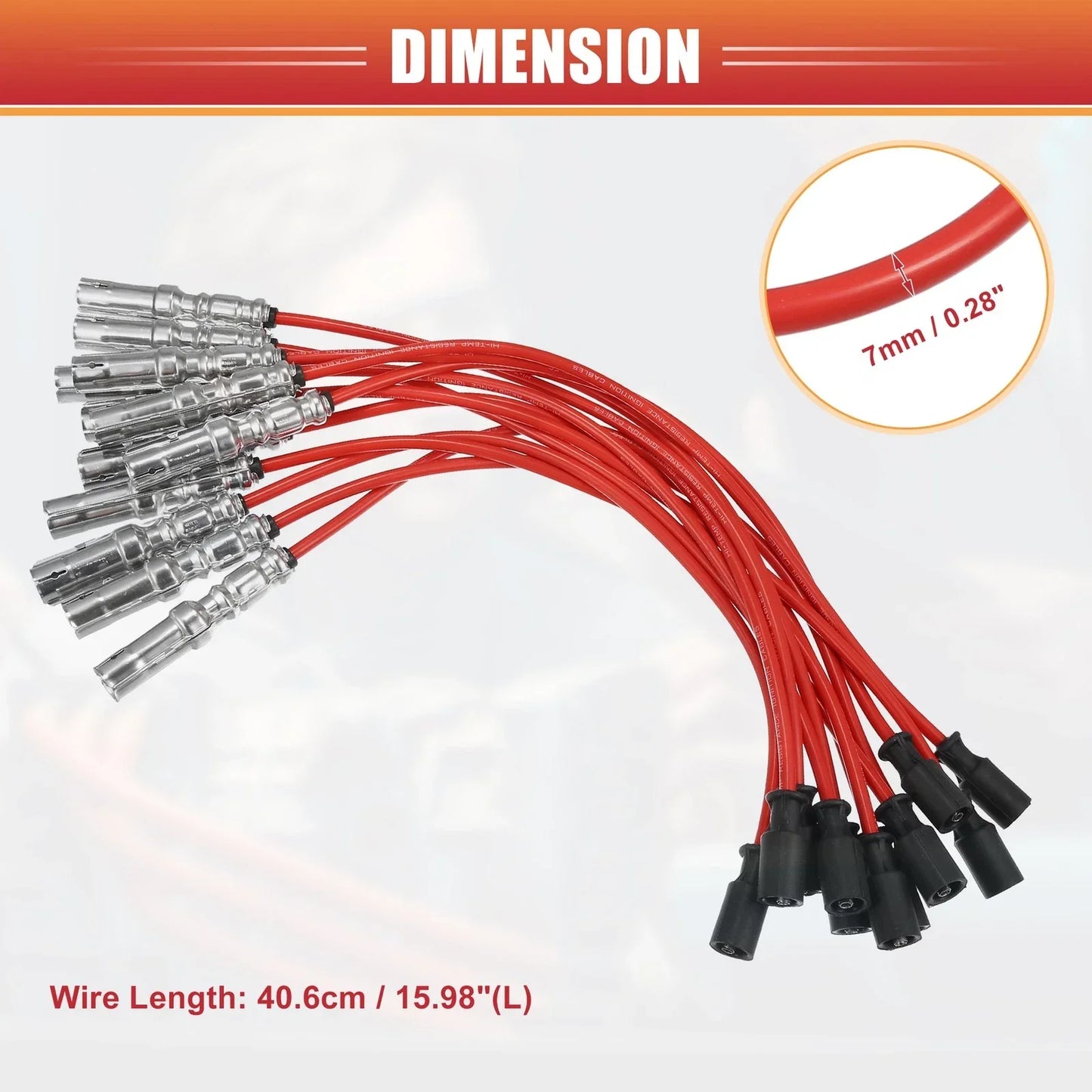 12 x Spark Plug Wire Ignition Coil Cables for Mercedes-Benz ML320 (2000-2005)