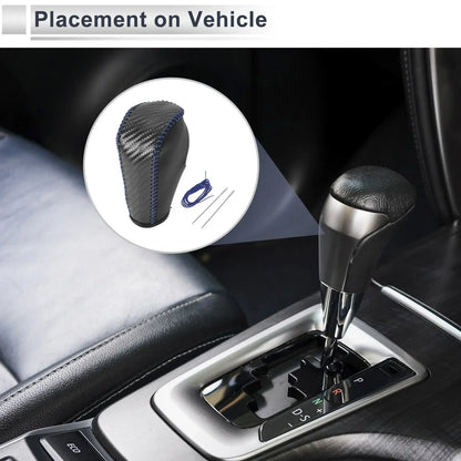 Gear Shift Knob Cover for BMW 3 Series (2004-2012) Black Carbon Fiber
