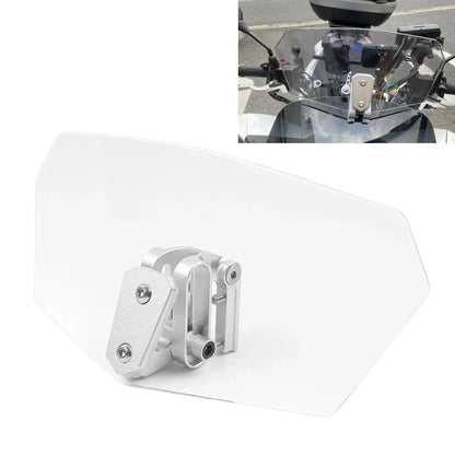 Clear & Chrome Adjustable Clip-On Windshield Air Deflector for Car