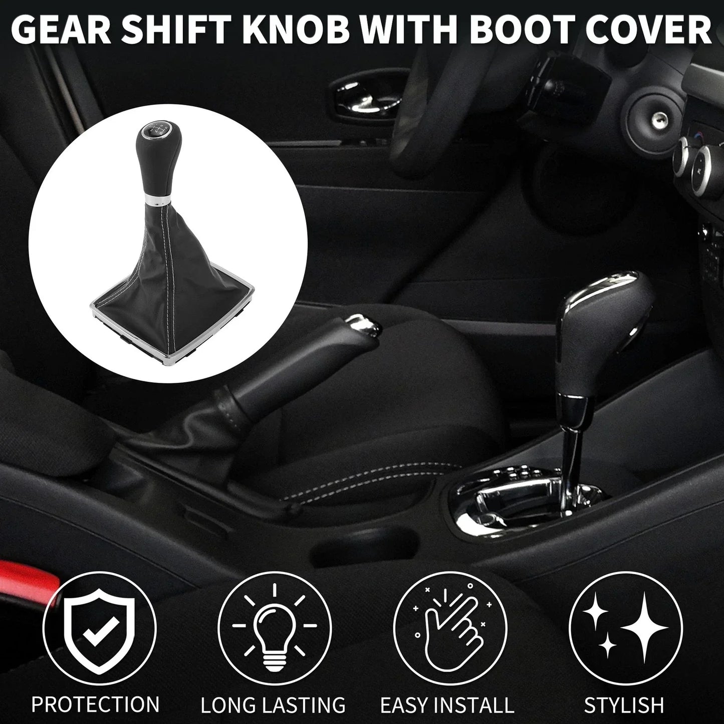 6 Speed Manual Gear Shift Knob & Cover for Mercedes-Benz C-Class (2001-2007)
