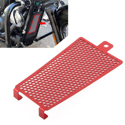 Red Oil Cooler Radiator Grille Cover for Harley Softail