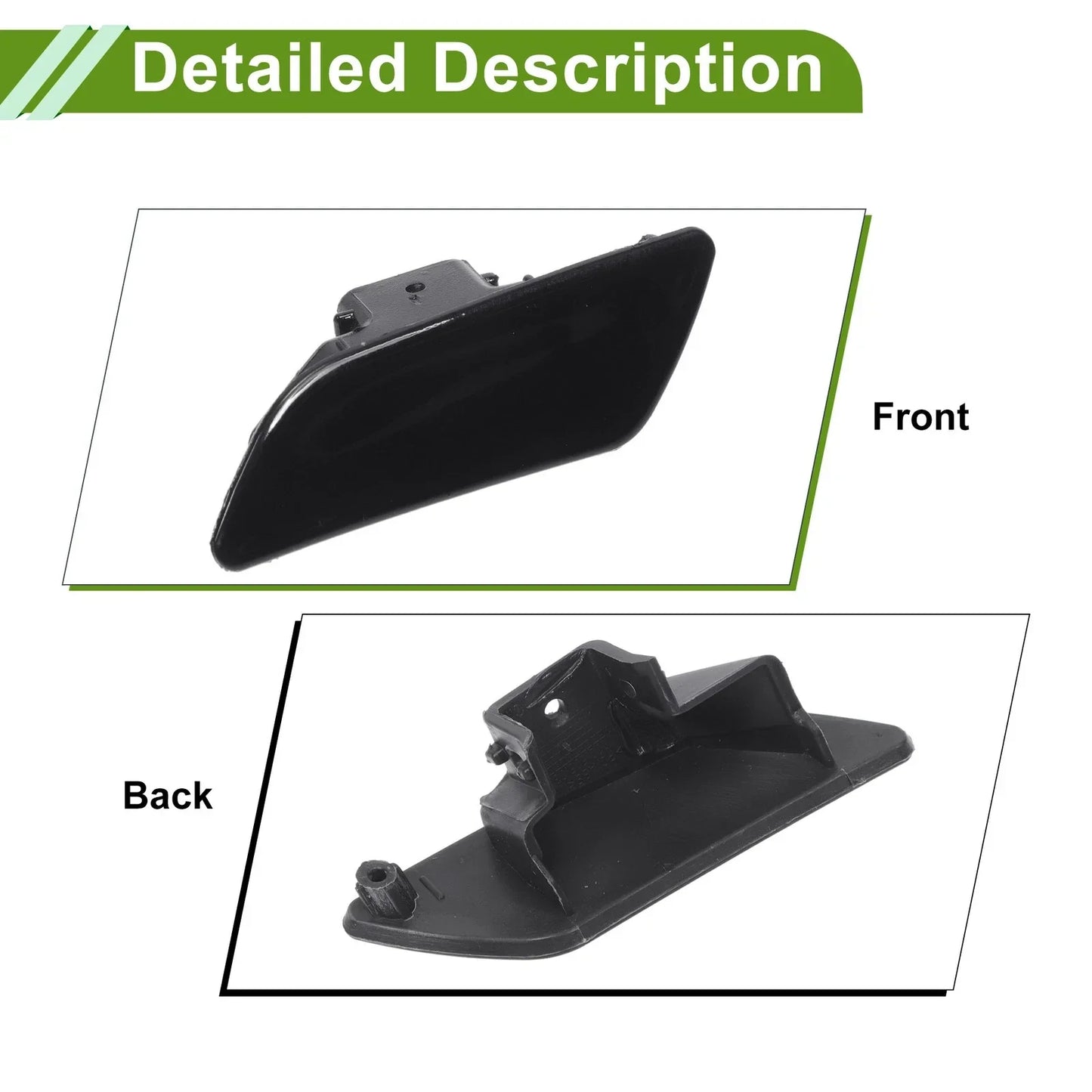 Left Washer Nozzle Cover for Porsche Panamera 2014-2016 Black