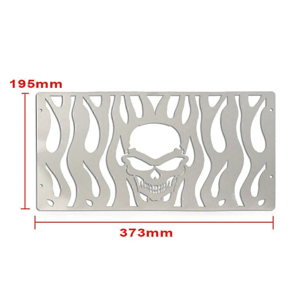 Skull Radiator Grill Guard Cover for Honda GL1500 (All Years) Stainless