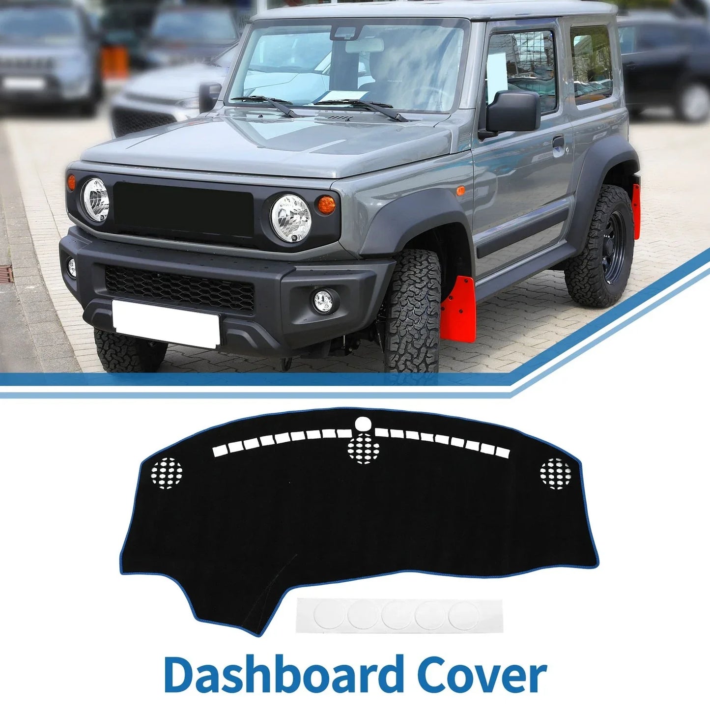 Dashboard Cover Mat for Dodge Challenger Accessories 2015-2024 Black Blue