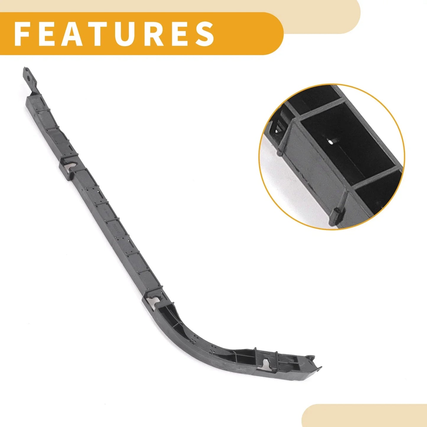 RH Side Rear Bumper Support Bracket for Honda Civic (2006-2011) 1 x Black ABS