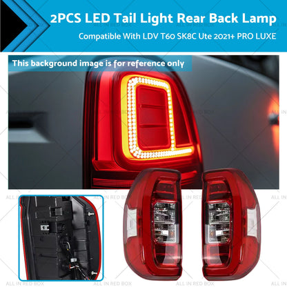 LED Tail Light Rear Lamp for LDV T60 SK8C Ute (2021 - Present)
