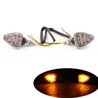 Clear Lens LED Turn Signal Lights for Motorcycle ATV Dirt Bike