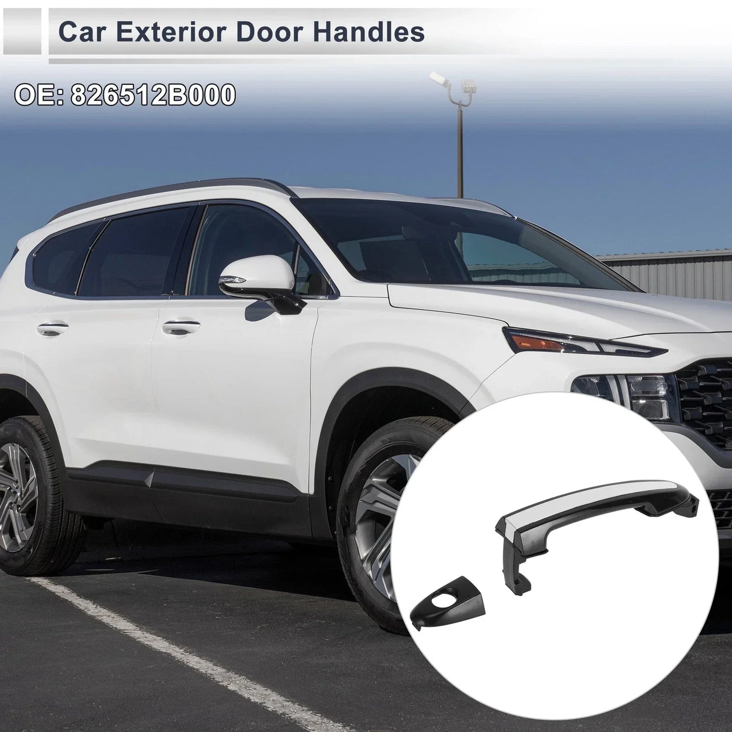 Front Left Car Exterior Door Handle for Hyundai Santa Fe (2007-2012)
