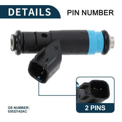 Fuel Injector 8 x No.53032142AC for Dodge Ram 1500 2003 5.7L (2003)