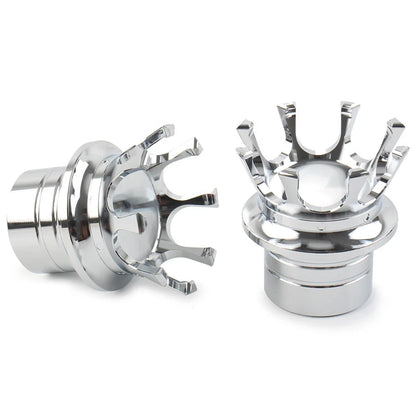 Crown Front Axle Nut Covers  For Harley Softail Sportster Road King Chrome