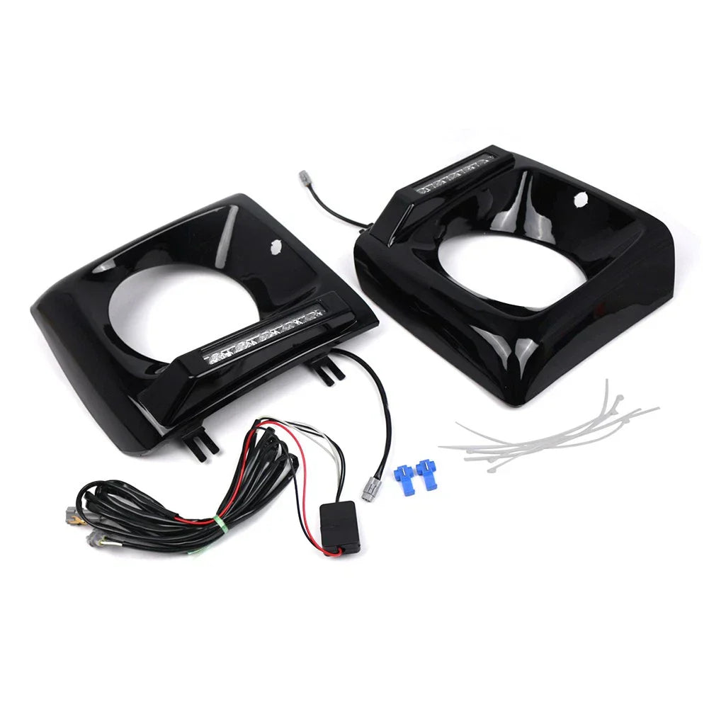 Daytime Running Lights Bezel Glossy Black for Benz G-Class (1990-2018)