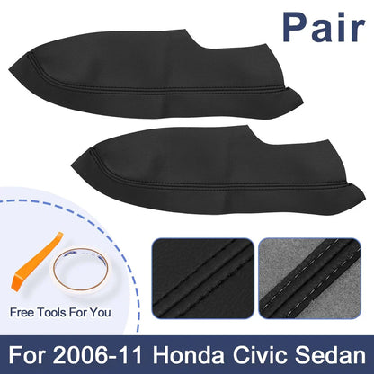 Car Front Door Armrest Covers for Honda Civic Sedan (2006-2011) - 1 Pair