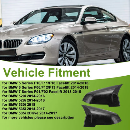 Mirror Cover Cap Replacement for BMW 5 Series F10/F11/F18 (2014-2018)