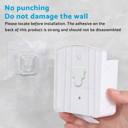Universal White Air Conditioner Remote Control Holder Wall-Mounted Cover