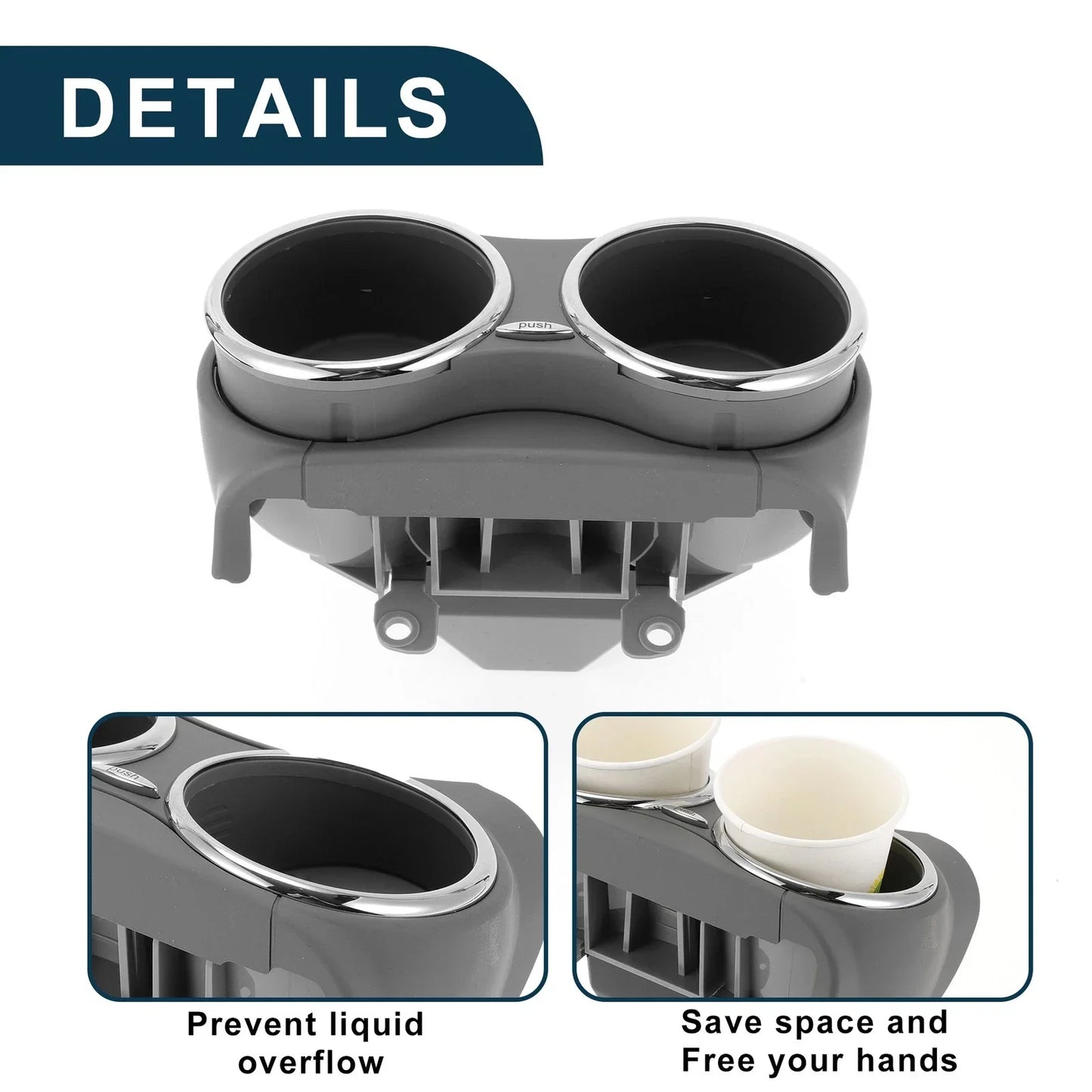 Cup Holder for Mercedes Benz W219 (2005-2010) - Practical Drink Holder Gray