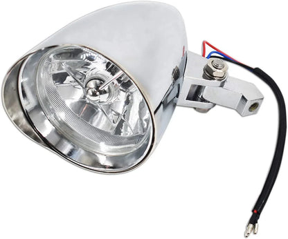 6" Chrome Bullet Headlight Lamp for Motorcycle Bobber Chopper Dyna Softail