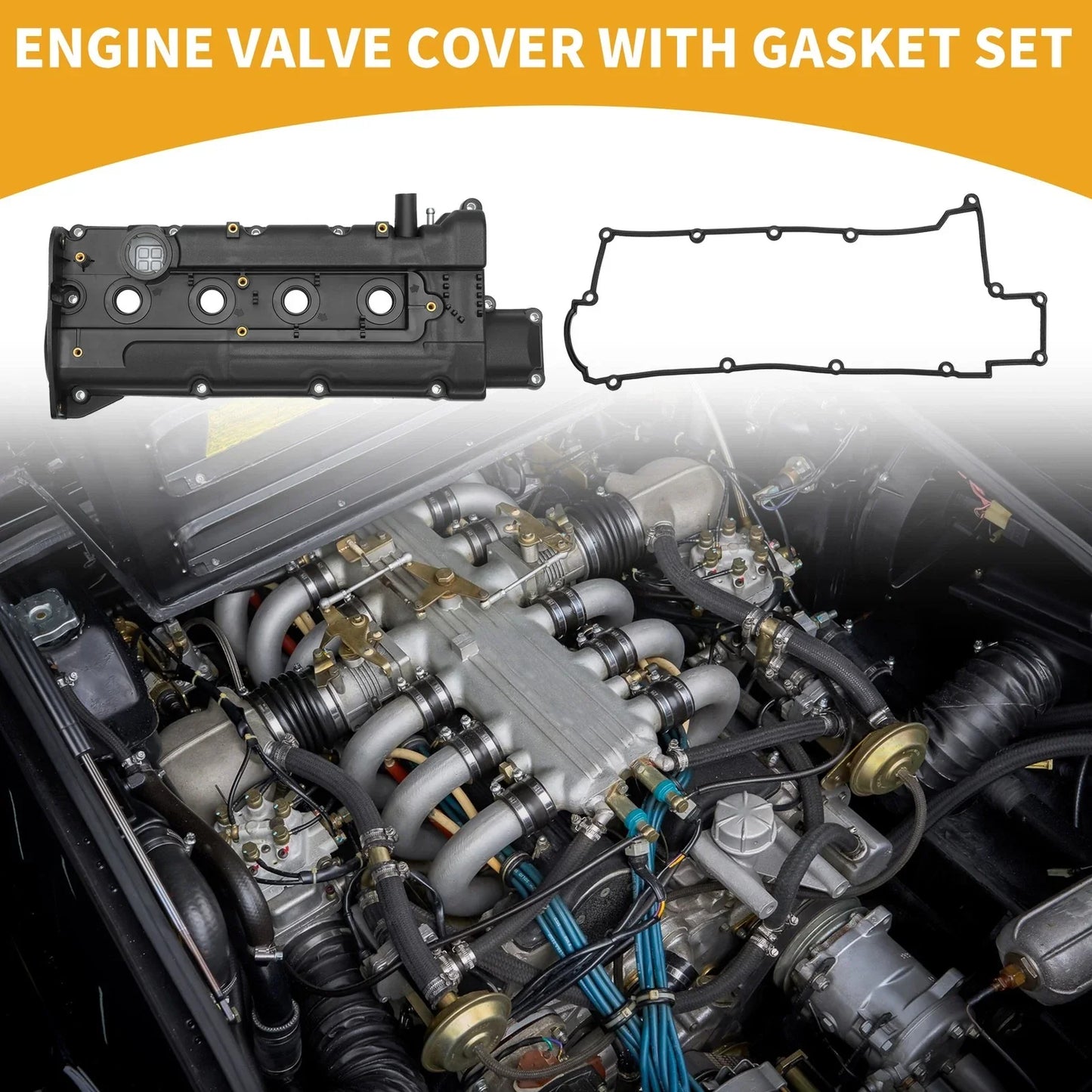 Engine Valve Cover with Gasket for Hyundai Elantra 1.8L 2.0L (2011-2016)