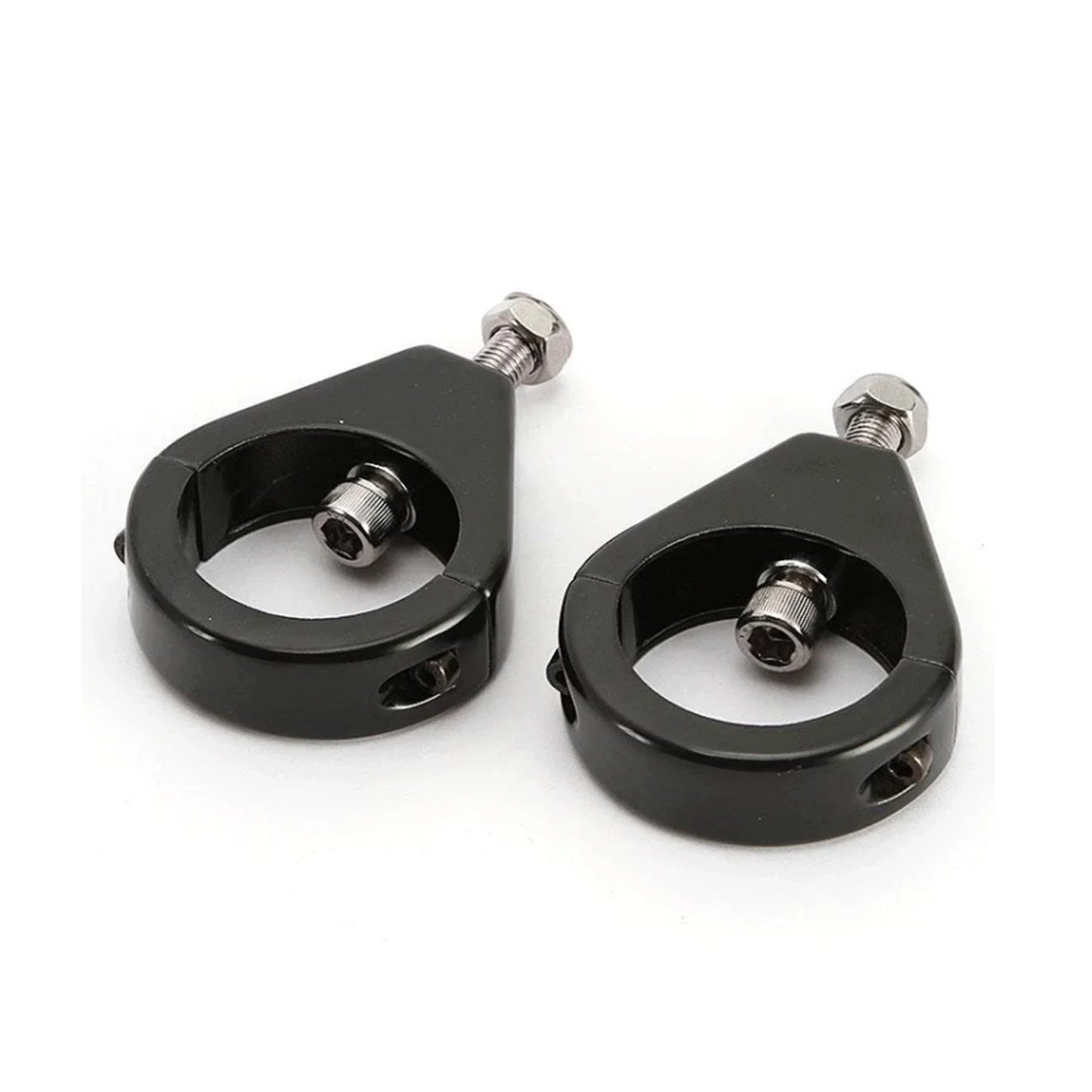 Black Turn Signal Mount Bracket 39mm Fork Clamp for Harley Softail