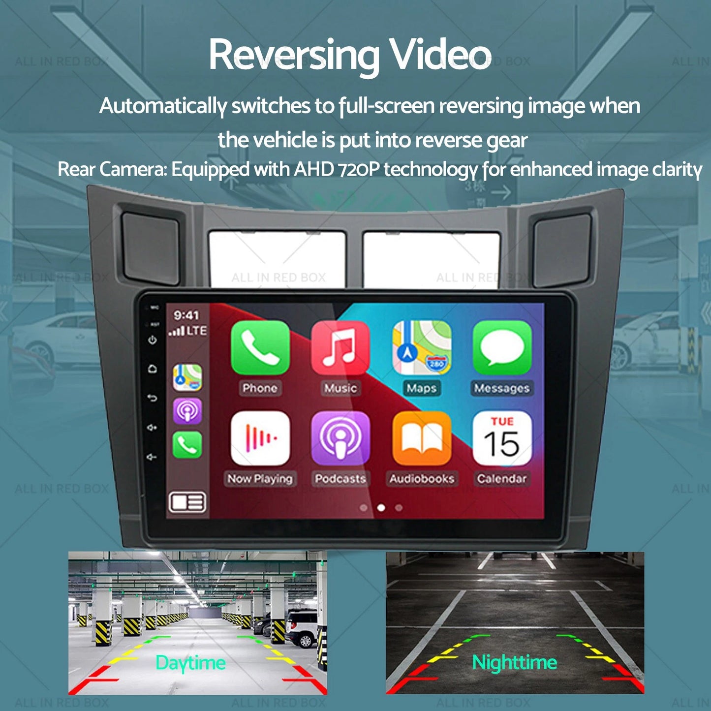 9'' In-Dash CarPlay Stereo for Toyota Yaris (2005-2012)