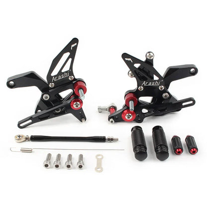 Rear Footpegs for Kawasaki Z900 2021-2023 - Black Aluminum