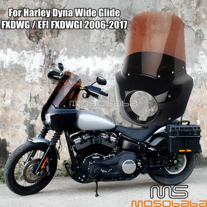 15" Smoke Windshield Fairing for Harley Dyna Wide Glide FXDWG (2006-2017)
