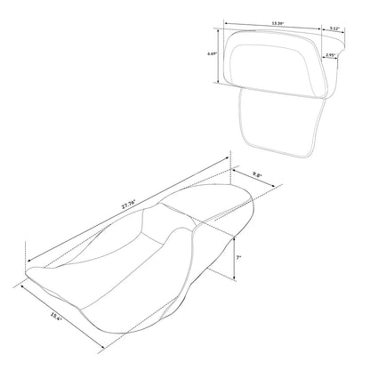 Rider Passenger Seat Backrest for Harley Touring Road Street Glide (2014-2023)