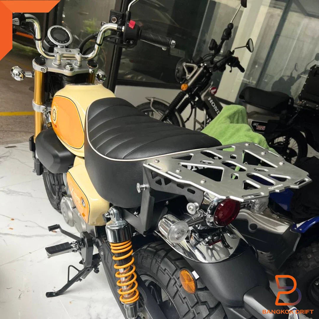 Silver Rear Luggage Rack Cargo Support for Honda Monkey 125 (2018-2023)