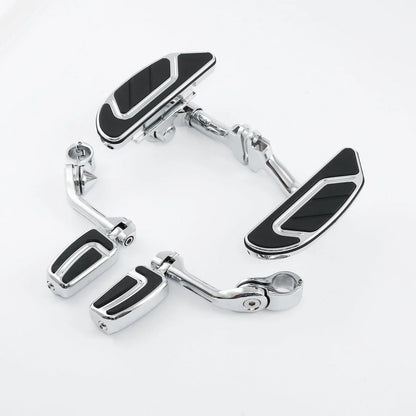 Long Angled Floorboards & Footpegs for Harley Touring (1993 - 2025)